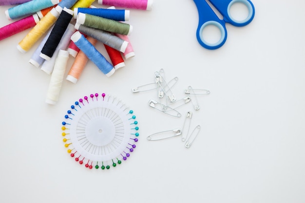 embroidery kits arranged